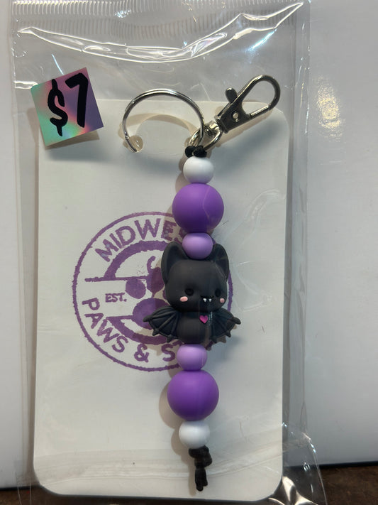 Purple Bat Keychain