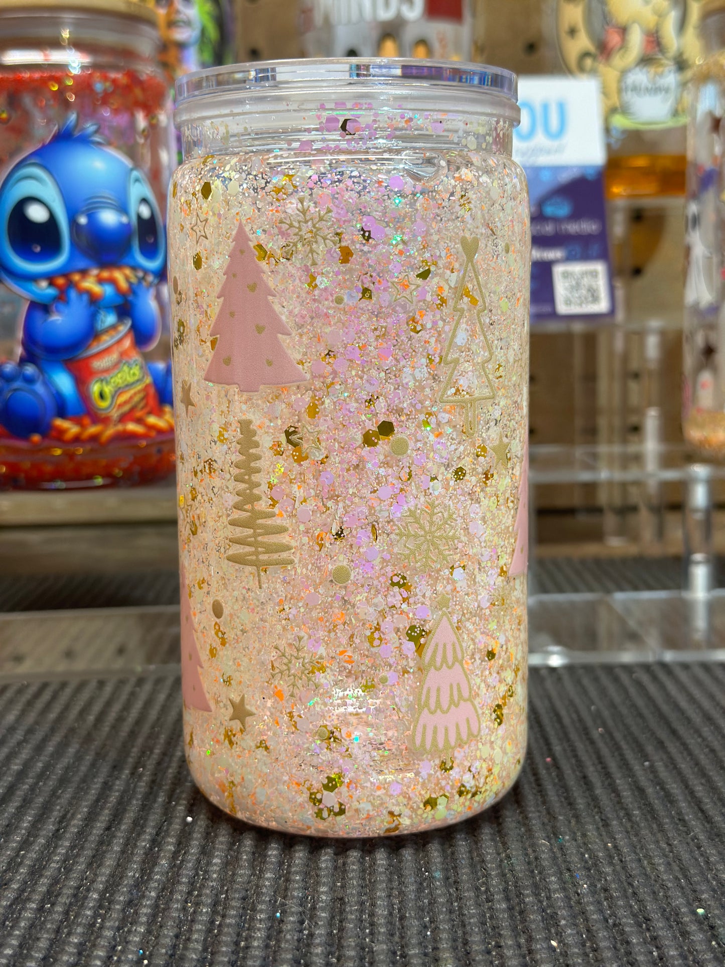 A pink and gold Christmas