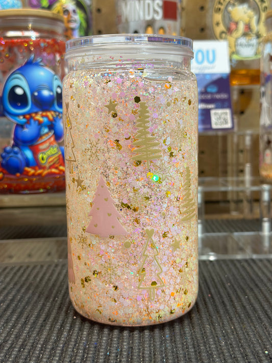 A pink and gold Christmas